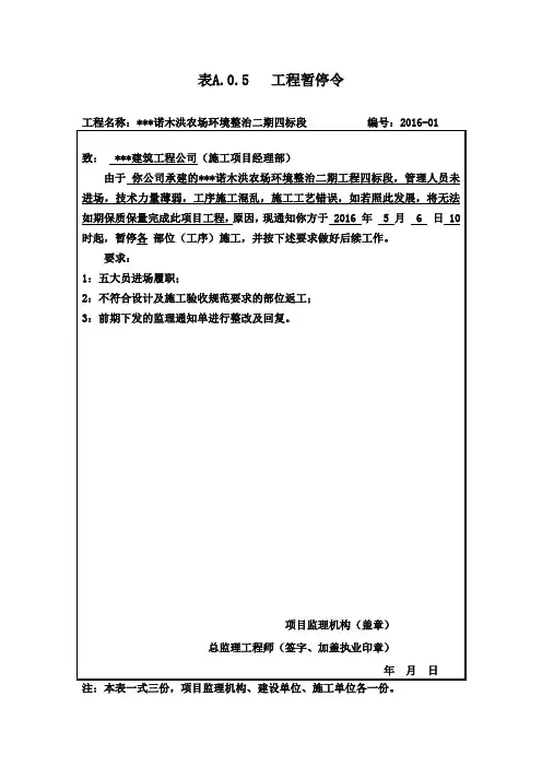 停工令