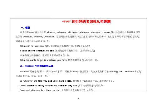 ever词引导的名词性从句详解