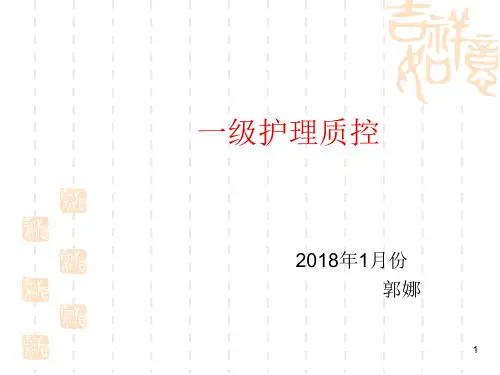 1月份一级质控 PDCAPPT参考幻灯片