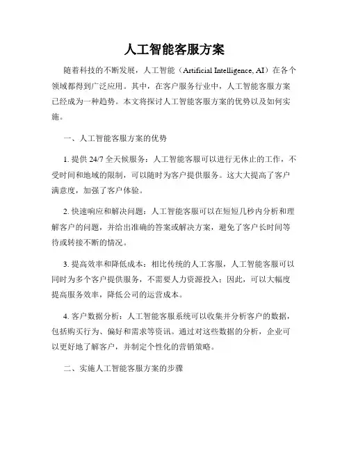 人工智能客服方案