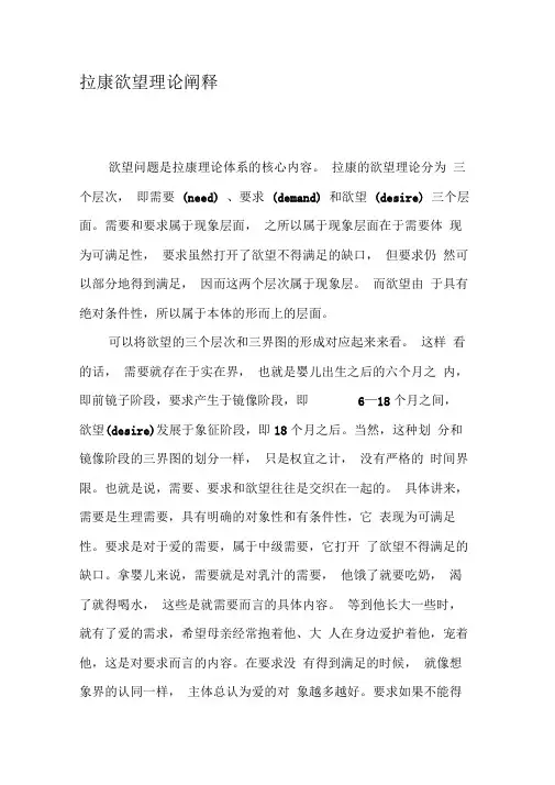 拉康欲望理论阐释