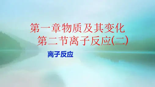 【人教版化学】《离子反应》ppt1