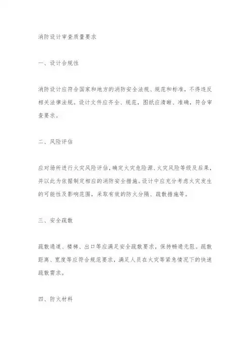 消防设计审查质格要求