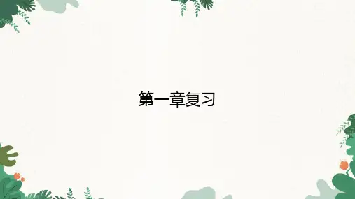 人教版物理八年级上册第一章复习课件