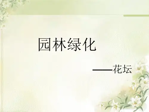 花坛及其特点