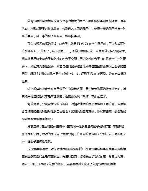 孟德尔分离定律