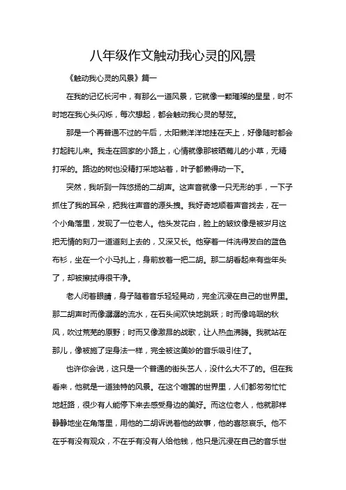 八年级作文触动我心灵的风景