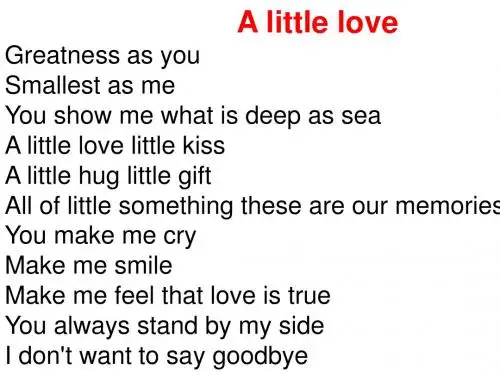 a little love