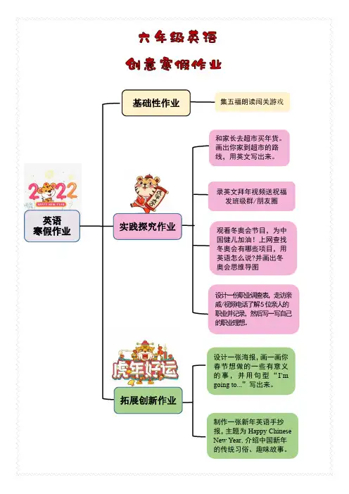 六年级英语创意寒假作业