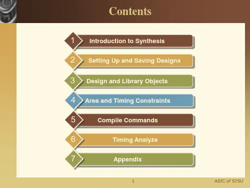 Synopsys 实验系列4编译与优化Design CompilerPPT课件