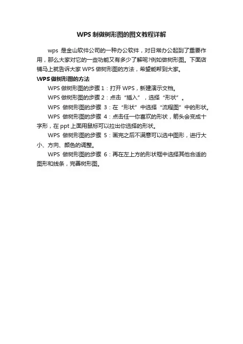 WPS制做树形图的图文教程详解
