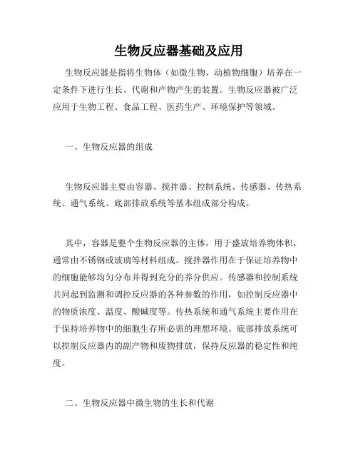 生物反应器基础及应用