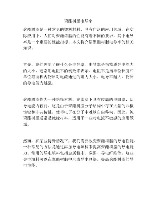 聚酯树脂电导率