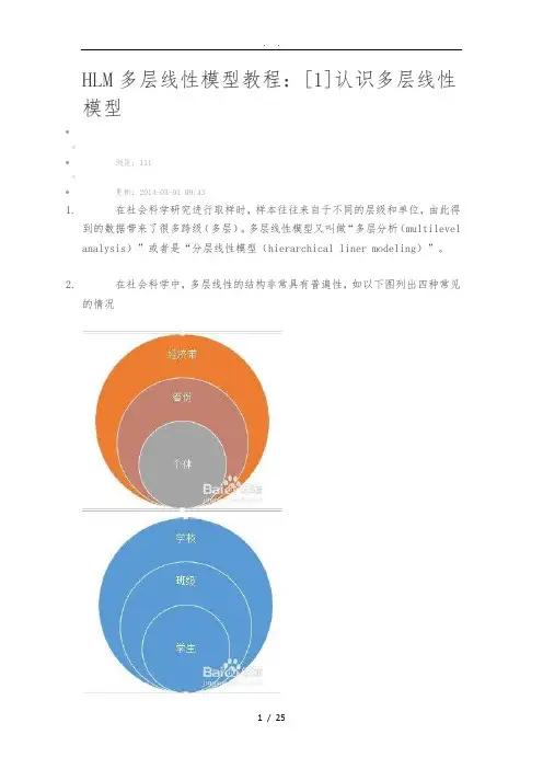 HLM多层线性模型教程