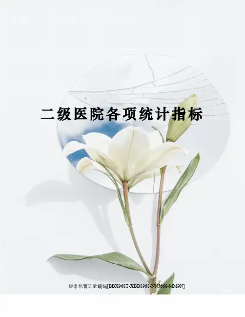 二级医院各项统计指标