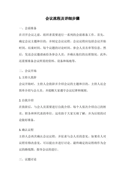 会议流程及详细步骤
