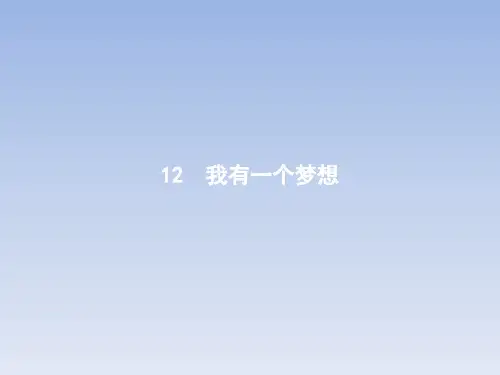 高中语文人教版必修2课件：12我有一个梦想