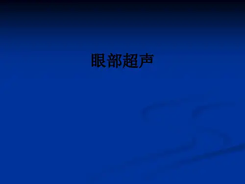 眼部超声ppt课件
