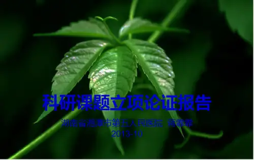 护理科研课题 PPT课件