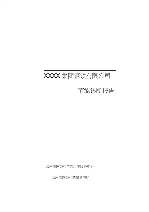 XXXX钢铁有限公司节能诊断报告