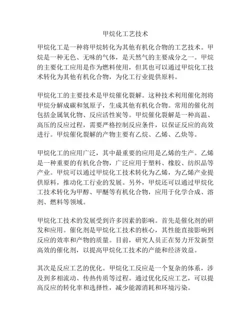 甲烷化工艺技术
