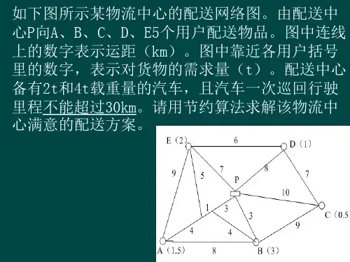 节约里程法例题
