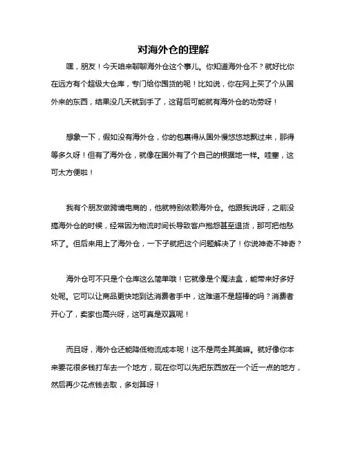对海外仓的理解