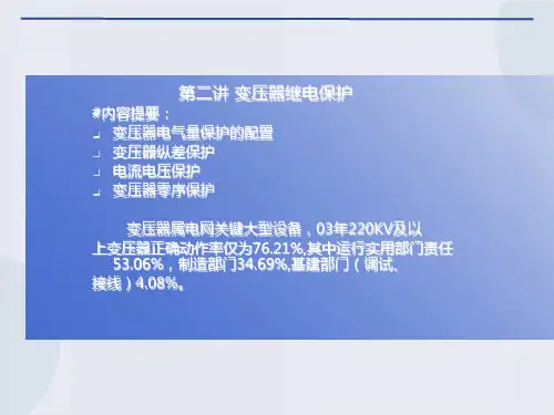 发变组保护原理及配置