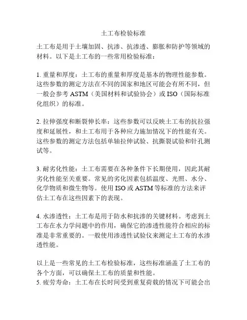 土工布检验标准