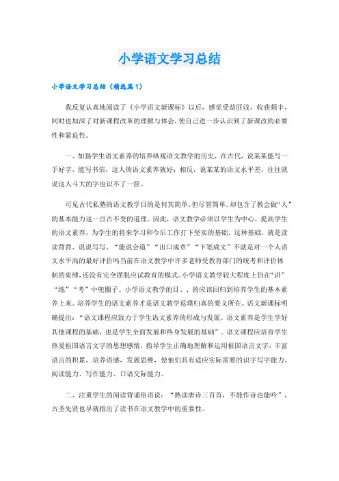 小学语文学习总结.doc