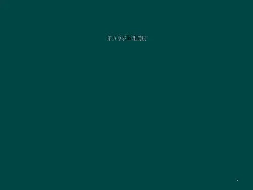 第五章表面粗糙度