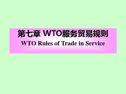 WTO规则中英文教程第七章  服务贸易