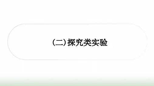 人教版中考物理复习实验突破(二)探究类实验课件