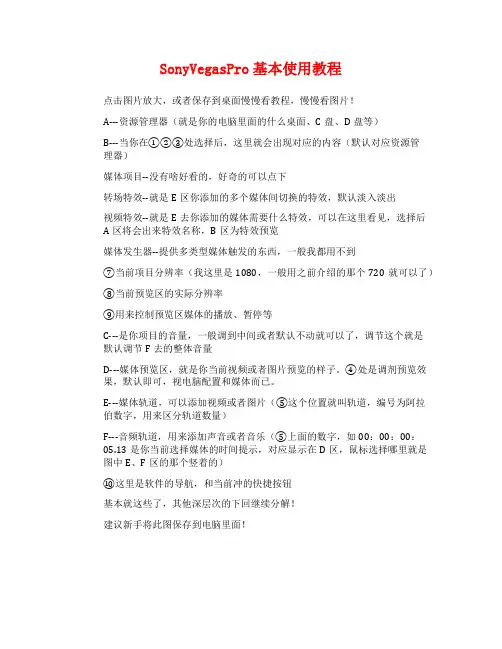 SonyVegasPro基本使用教程