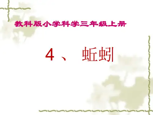 小学三年级上册蚯蚓PPT