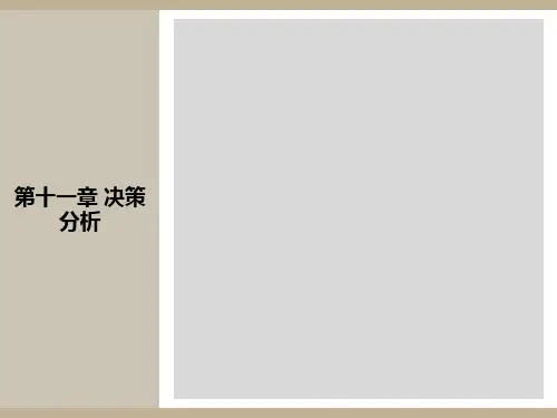 不确定型的决策分析