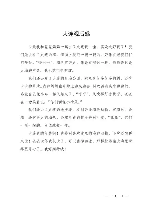大连观后感