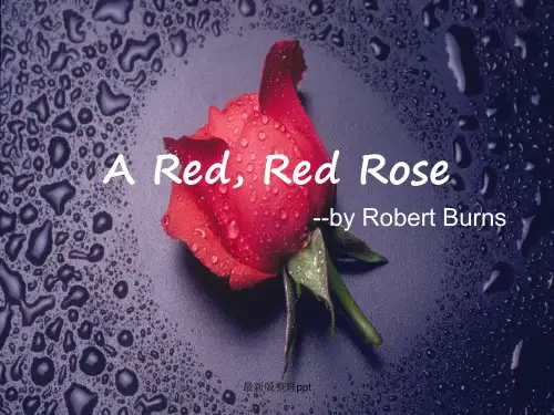 A Red,Red Roseppt课件