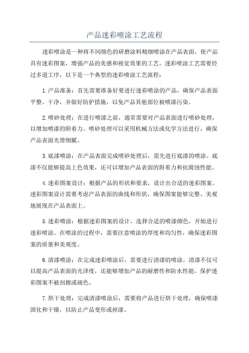 产品迷彩喷涂工艺流程