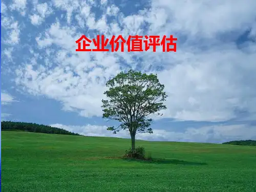 企业价值评估全套PPT课件