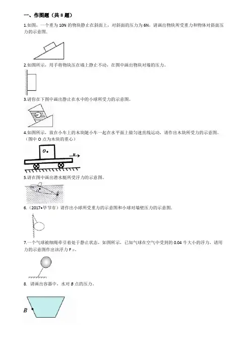 八年级物理 作图题