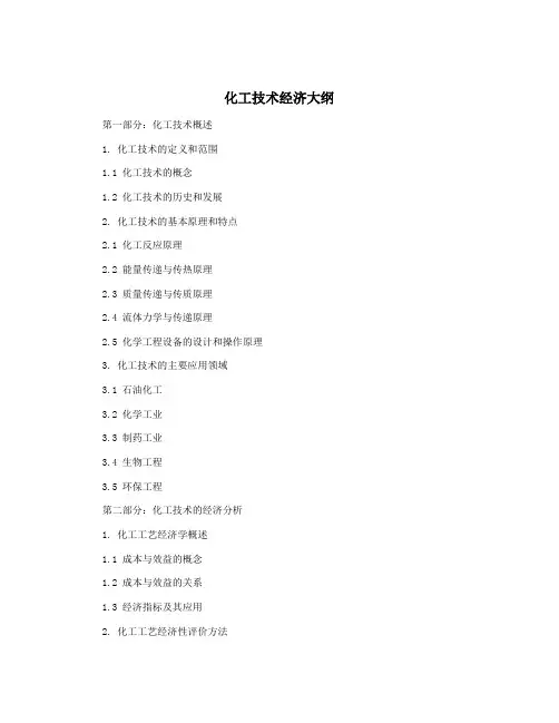 化工技术经济大纲