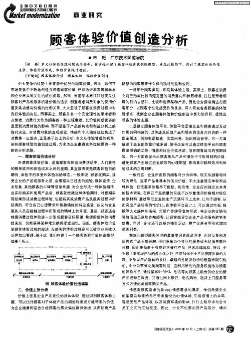 顾客体验价值创造分析