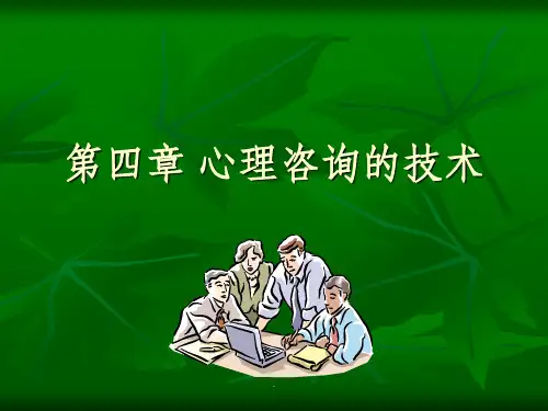 心理咨询中的常用技术-讲解及案例分析