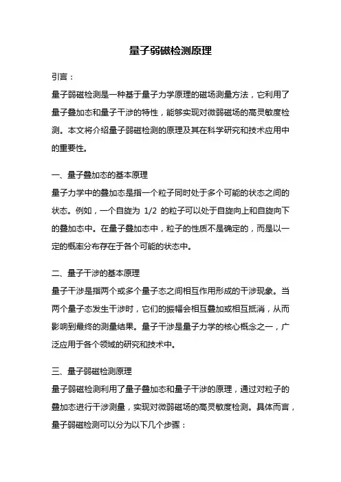 量子弱磁检测原理