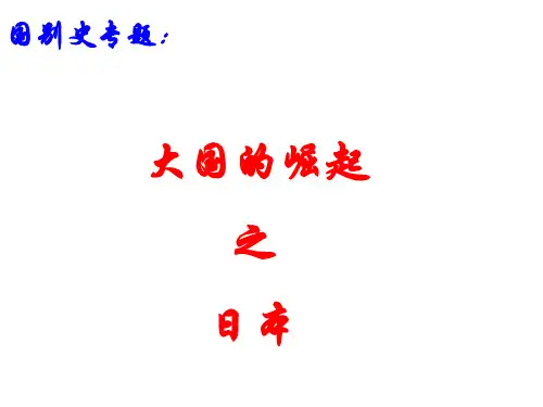 历史专题大国崛起之日本