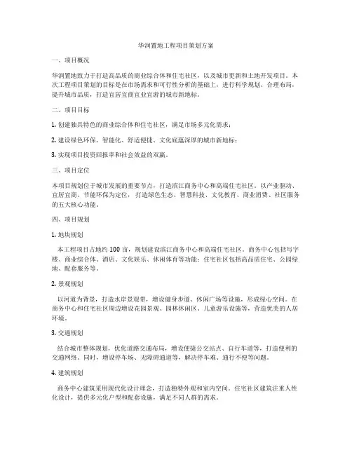 华润置地工程项目策划方案