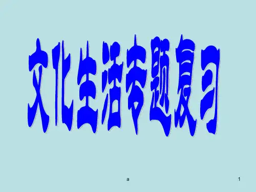 文化生活复习PPT课件