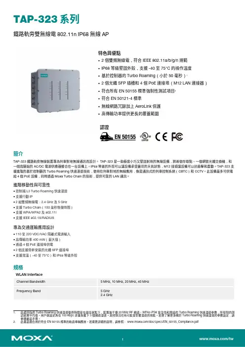 Moxa TAP-323 铁路轨道边缘无线电说明书