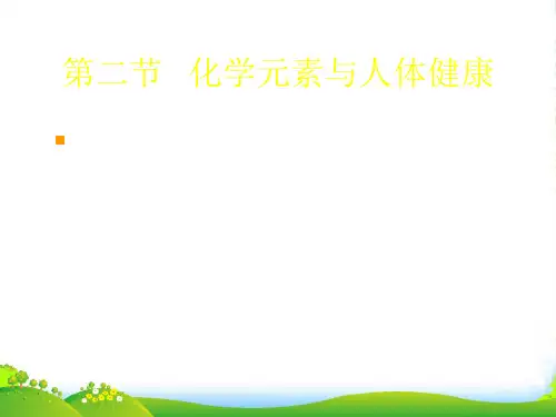 九年级化学上册《化学元素与人体健康》课件1 鲁教版
